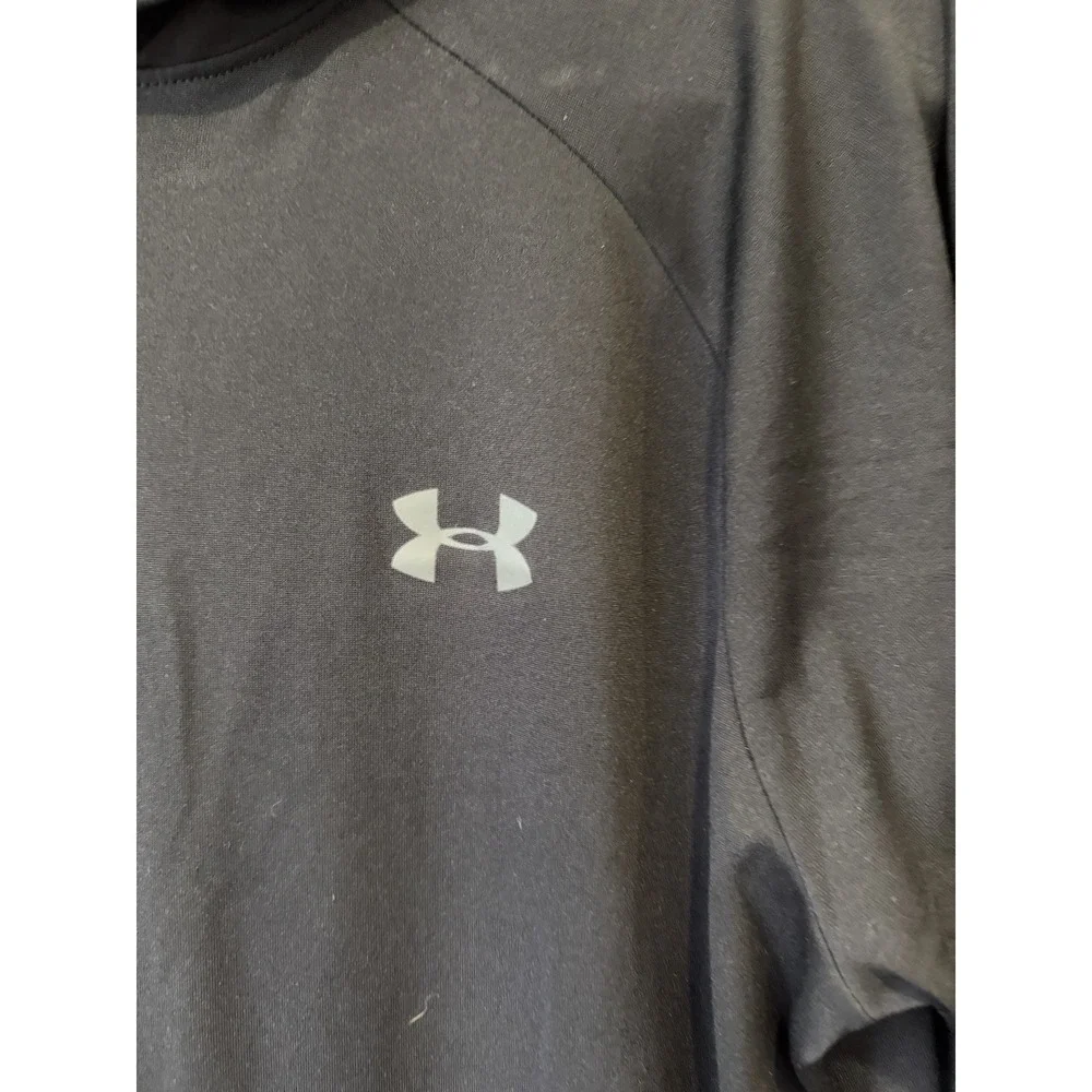 Under‎ Armour Black Loose Heatgear Pullover Hoodie Hand Pockets Size Medium